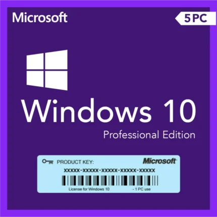 Windows 10 Professional Activation key – (5PC)