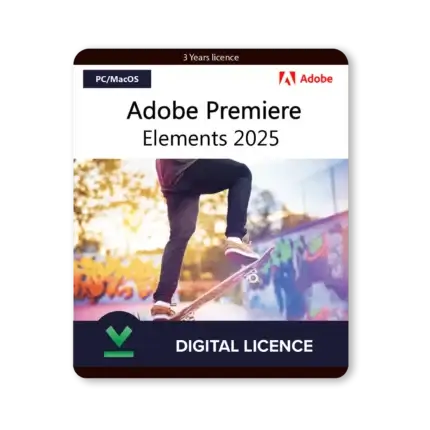 Adobe Premiere Elements 2025 3-Year License for Windows & Mac | Easy Video Editing Software