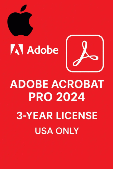 Adobe Acrobat Pro 2024 for Mac – 3 Year License Key | Full PDF Editor for macOS