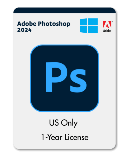 Adobe Photoshop 2024 for Windows | 1-Year License | AI Photo Editing Software