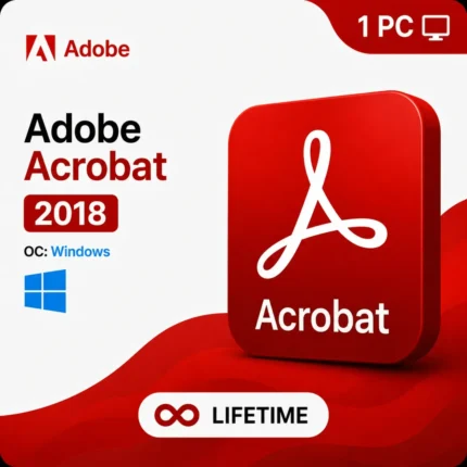 Adobe Acrobat Pro DC 2018 Lifetime License for Windows | Professional PDF Editor