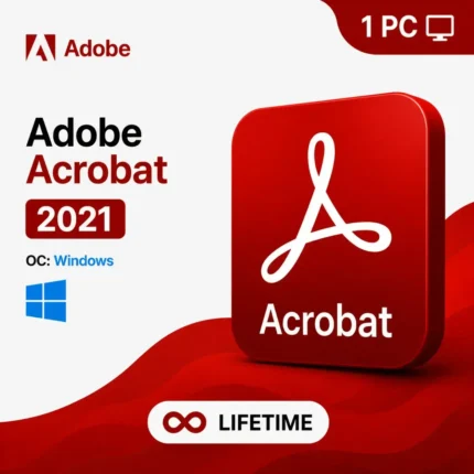Adobe Acrobat Pro DC 2021 Lifetime License for Windows | Professional PDF Editor